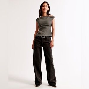 Abercrombie & Fitch Low Rise Ultra Loose Jeans 26 Regular Black